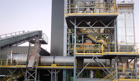 Drying plant for manufacturing dry mortar sands